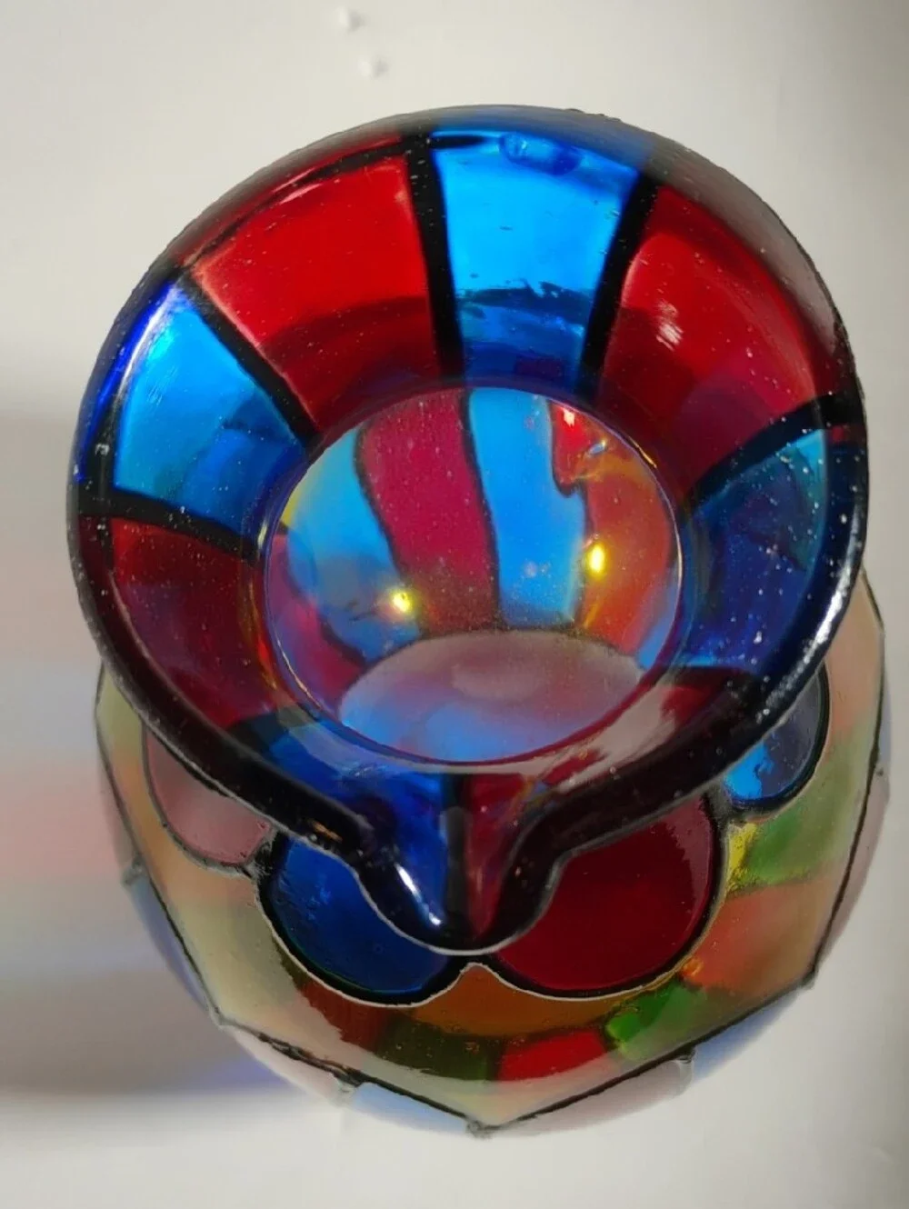 Vidrio Stained-Glass Style Multicolor Decorative Wine Chiller